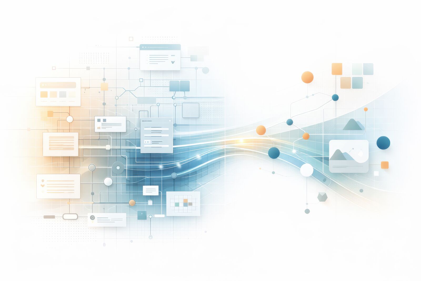 An abstract illustration blending musical instruments with circuit board patterns, representing the intersection of art and engineering